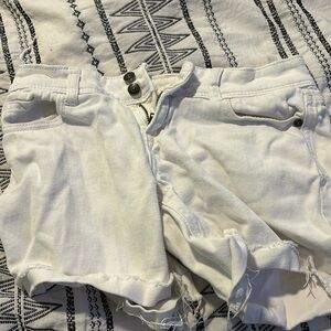 White jean shorts from dELiAs